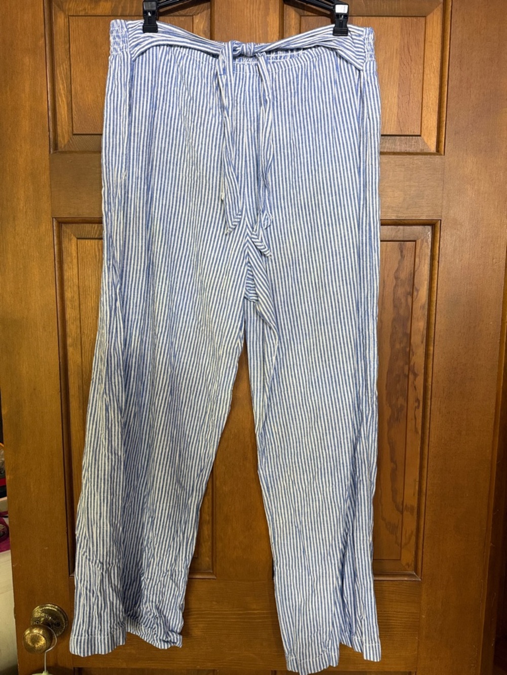 beachlunchlounge Blue & White Striped Drawstring Chinos
